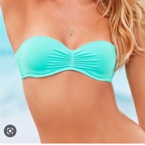 Victoria’s Secret light turquoise flirt bandeau bikini top - Picture 9 of 10